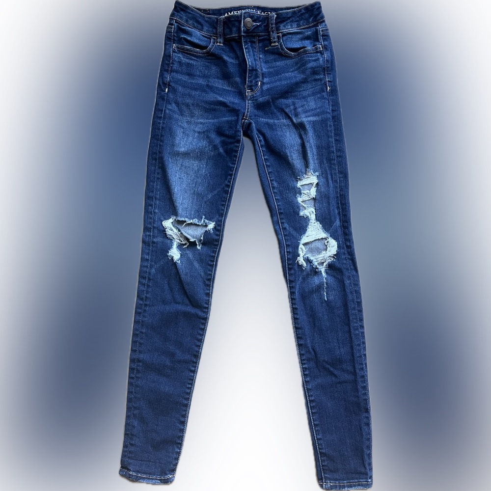 American Eagle Super Stretch X Hi Rise Jegging Girls Size 0